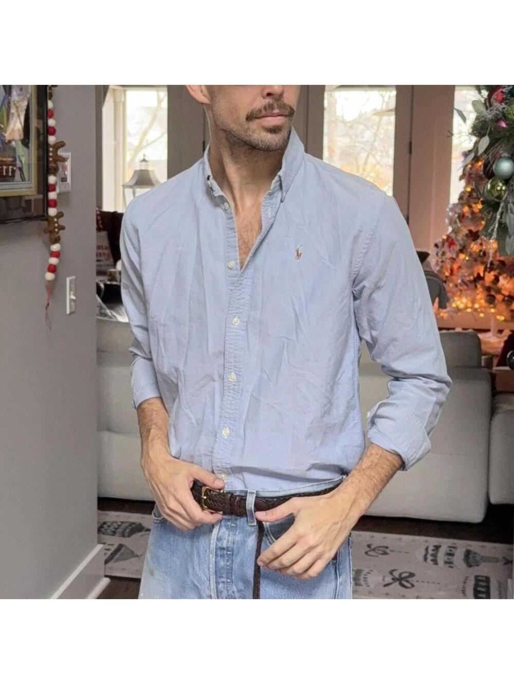 🦢 Ralph Lauren Slim-Fit Oxford Button-Down — Size 20